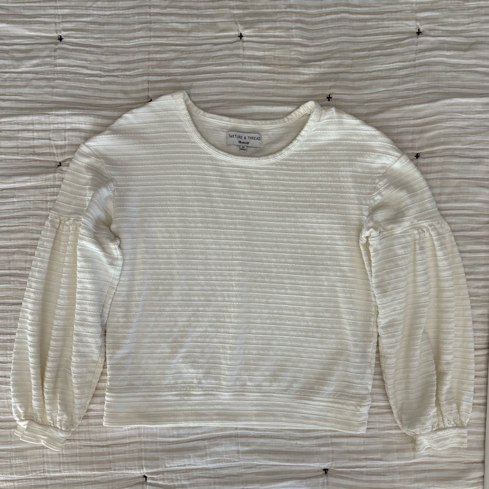 Madewell x Texture & Thread bubble sleeve top